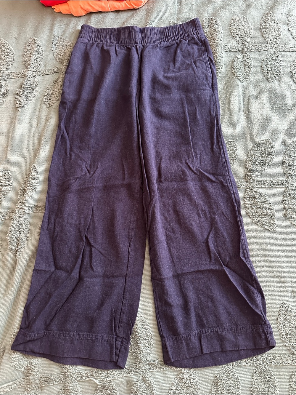 Old Navy linen wide leg navy blue medium